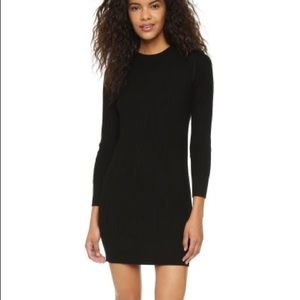 Club Monaco Nescher Ribbed Sweater Dress Black